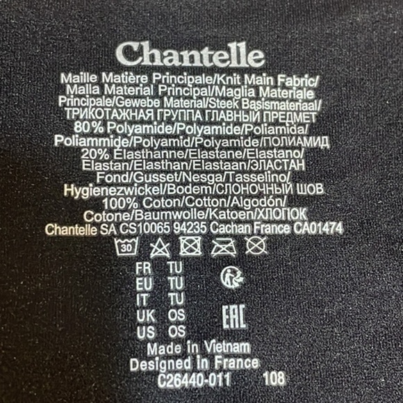 Chantelle women’s Black Soft Stretch Seamless intimate underwear panty Sz OS - Picture 2 of 6